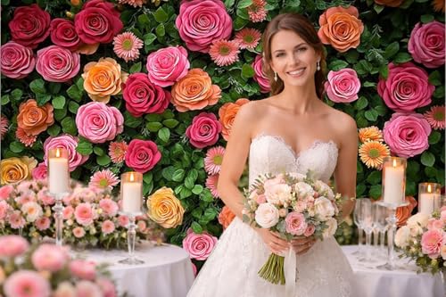 Floral Backdrop for Photography Mother's Day Backdrop Wedding Backdrops Spring Flower Photography Backdrop Backdrops for Photographers Studio Props 10X8FT 049 - size: 10 X 8ft