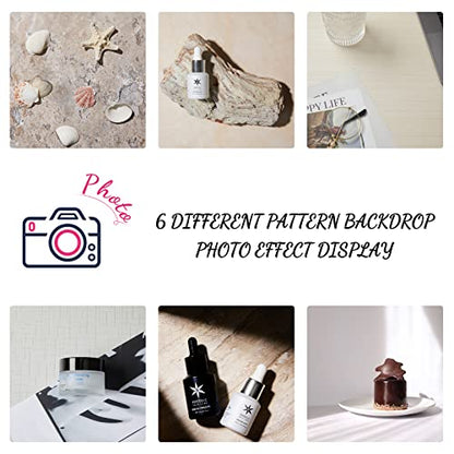 5PCS Double Sided Flat Lay Photo Studio Backdrop Boards, 16x16 Inch Waterproof Tabletop Background Board, Reusable Backdrop Props for Food Makeup Jewelry Product Shooting - color: 10 patterns