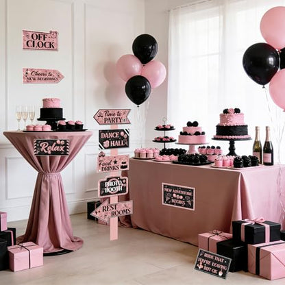 20PCS Farewell Party Decorations Signs Rose Gold Going Away Party We Will Miss You Decors Rude that You're Leaving but Ok Yard Directional Sign for Leaving Job Retirement Party Supplies Photo Booth - style: Farewell