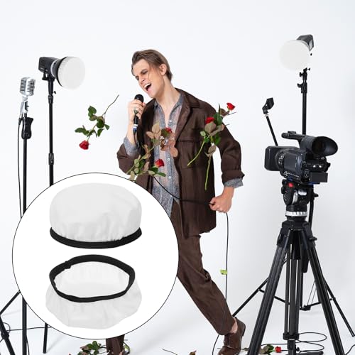 Mabor 2Pcs Light Diffuser, 7"/18cm Round Light Softbox Cover – White Nylon & Oxford Fabric for Studio Strobe, Photography, Soft Even Lighting
