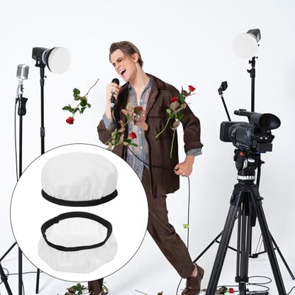 Mabor 2Pcs Light Diffuser, 7"/18cm Round Light Softbox Cover – White Nylon & Oxford Fabric for Studio Strobe, Photography, Soft Even Lighting
