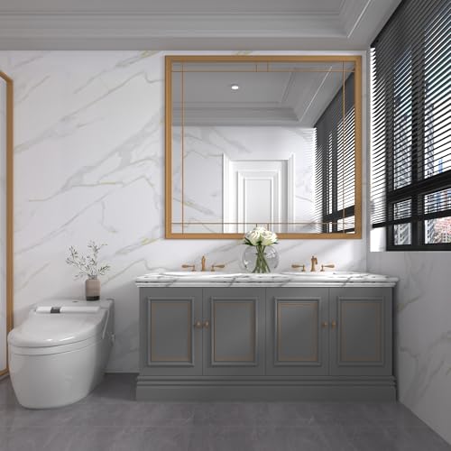 BAYYA Matte Marble Contact Paper for Countertops White Marble Peel and Stick Wallpaper Waterproof Thick Heat-Resistant Kitchen Counter Top Wrap 15.7''x354'' Wall Covering Laminate Countertop Sheets - color: White, size: 16" x 354"