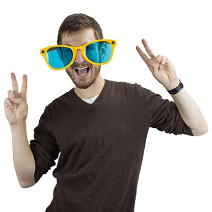 Pudgy Pedro's Jumbo Party Sunglasses | Novelty Shades Perfect for Birthdays, Theme Parties, Weddings | Giant Glasses - color: Yellow