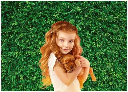 LYWYGG 7x5FT Vinyl Green Leaves Photography Backdrop Nature Greenery Leaves Backdrop Grass Background (Non 3D) CP-87 - size: 7x5FT