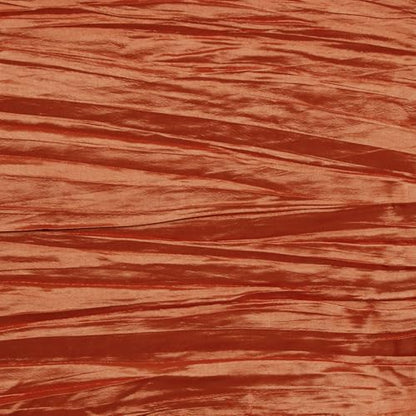 YOUR CHAIR COVERS - 90 x 132 inch Rectangular Crinkle Taffeta Tablecloth - Terracotta, Rectangle Table Linens for 6 ft Rectangular Tables, Wedding Crushed Table Cloth - color: Terracotta, size: 132" x 90" (Rectangular)