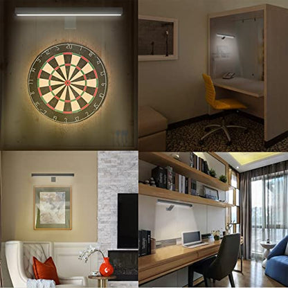 MIOBLUE Wireless Picture Lights,Rechargeable Battery Art Display Light with Remote Control, Dimmable/Timer Off Dartboard Light 16 Inch Full Metal Accent Lamp with 40LEDs for Paintings,Picture,Frame - color: Matte Black, size: 16inch