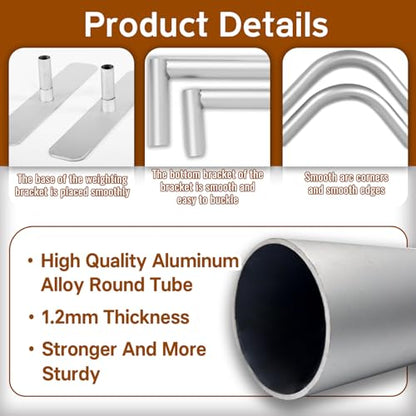 7.5x10 FT Tension Fabric Display Backdrop for Trade Show Booth, Stand Holder Backdrop Portable Aluminum Double-sided for Exhibition, Weddings, Events, - Stand Only