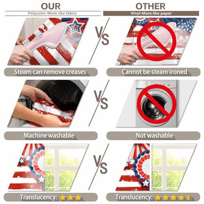 8x6ft American Flag 4th of July Photography Backdrop USA Patriotic Independence Day Background Veterans Memorial National Day Decoration Party Banner Photo Booth - size: 8'x6'