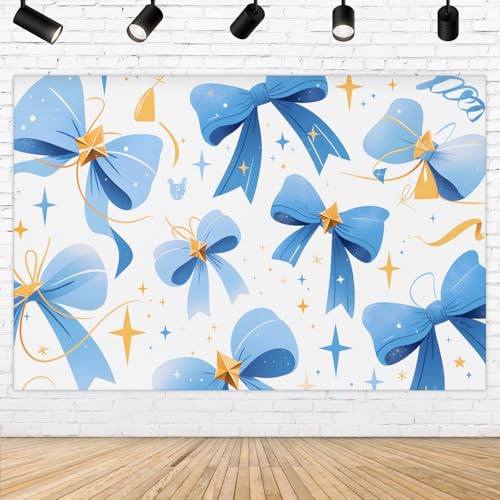 Bows Theme Photography Background Spring Backdrop Banner Wedding Bride Shower Party Eastern Bow Decor 5x4.3Ft Newborn Baby Birthday Party Backgrounds Photo Booth Studio Shooting Props