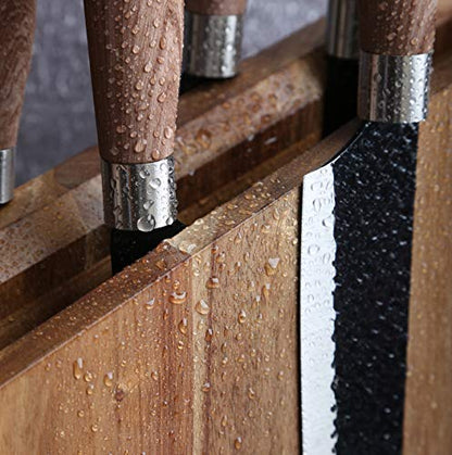 Resafy Magnetic Knife Wooden Block Knife Display Holder Rack Double Side Magnetic Stands with Strong Enhanced Magnets Kinves Strip Magnetic Knife Holder - color: Brown