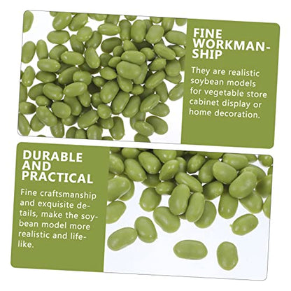 Happyyami 1 Pack Simulated Green Beans Simulation Vegetable Fake Soybean Faux Artificial Rustic Indoor Lifelike Chickpeas Shop Display Bean Ornament Kitchen Bean Adornment Fake Grain