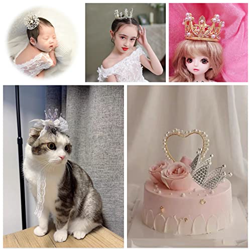 Infant Baby Girl Boy Crown Photo Shoots Headband for Newborn Crystal Princess Party Headwear Photography Props - color: Crown 4
