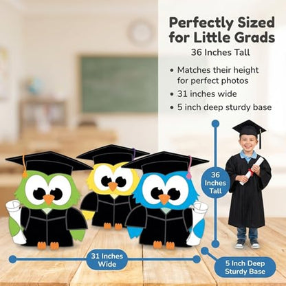 Graduation Owl Standups Kit, Set of 3, Graduation Decorations, KGD16F-M - color: Graduation Owls Prop Kit