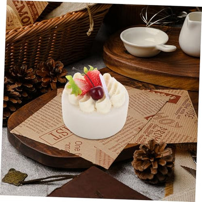 Realistic Faux Cake Model for 4-Inch Birthday Display for Sweet Table Decor and Photography Props for DIY Projects and Food Styling