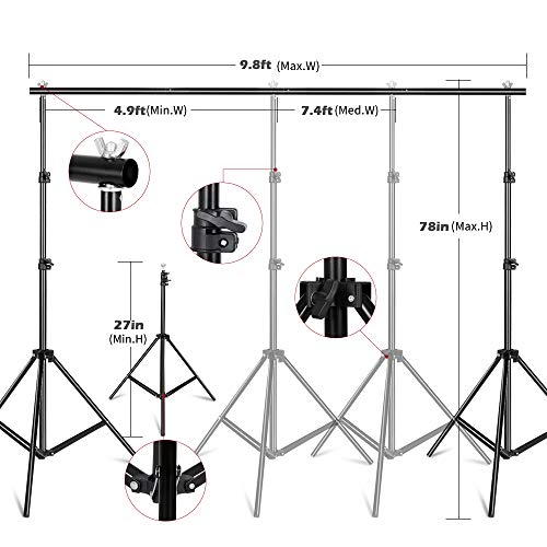Photography Lighting Kit, Light Box Photography with Backdrap Stand, Photo Backdrops for Photo Studio Product, Portrait and Video Shooting