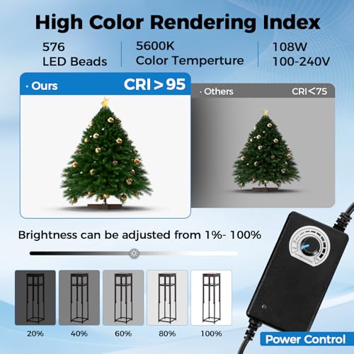 Photo Light Box, Portable 47"x20"x55" Photo Studio Light Box, Shooting Tent Kit with 576 Light Beads and 3 Color Backdrops. Large Lightbox with 6 Stepless Dimming Light Boards for Photography - size: 47" X 20" X 55"
