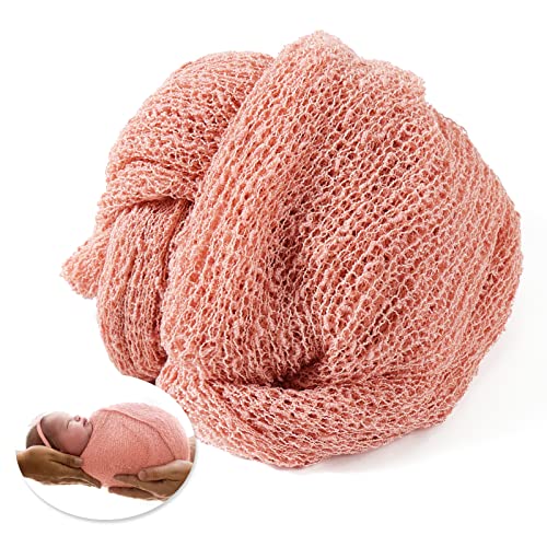 Newborn Photography Props Stretch Newborn Photography Wrap Blanket for Baby Boys Girls Posing Photo Shoot Props - color: Pinkroses