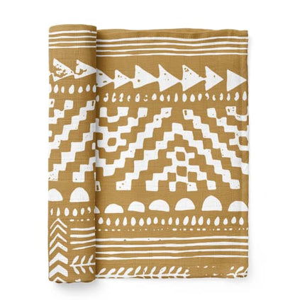 Mini Wander Swaddles for Newborns Muslin Swaddle Blankets - Breathable Soft Gender Neutral Receiving Blanket Baby Essentials | 47 x 47 Cotton - (Tapestry (Honey Gold) - color: Tapestry (Honey Gold)