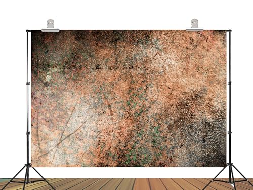 10x7ft Fabric Rough Granite Rock Texture Backdrop Earthy Red Brown Surface Background for Product Photography Party Decorations Banner Photo Booth Props Tapestry - size: 10X7ft