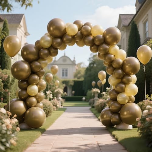 Brown Balloon 12 Inch, 110pcs Latex Party Balloons Helium Bright Color for Birthday Baby Shower Wedding Party Supplies Arch Garland Decoration - color: B12-brown, size: 12inch (Normal)