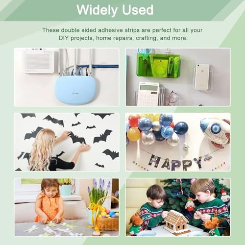 Double Sided Adhesive Pads, 80 Pcs 3mm Double Dided Tape Waterproof Mounting Tape for Home Décor & DIY Art Crafts Supplies Strong Pad Mounting Adhesive (Not for Foam Panels) (THK: 3mm)