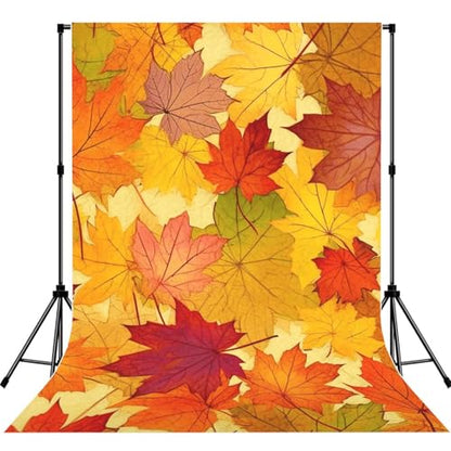 Autumn Leaves of Maple Backdrop Background for Photography 5x7ft Photobooth Professional Photo Backdrop Curtains Video Photography Studio Photo Backgrounds Banner Booth Background Screen Parties - color: Autumn Leaves Of Maple