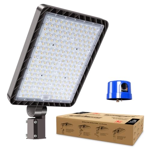 480W LED Parking Lot Light Slip Fitter Mount 72000LM Dusk to Dawn 5000K Led Flood Light Outdoor Commercial Security Area IP65 Waterproof 85-277V for Street Stadium Driveway - size: 480W Pole Mount