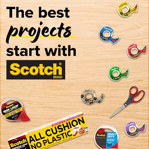 Scotch Double Sided Tape with Tape Dispenser, Office and School Supplies for Arts and Crafts, Alternative to Scrapbooking Tape, 0.5 in. x 400 in., 2 Rolls with Dispensers - size: 0.5 in x 400 in (2 Rolls)
