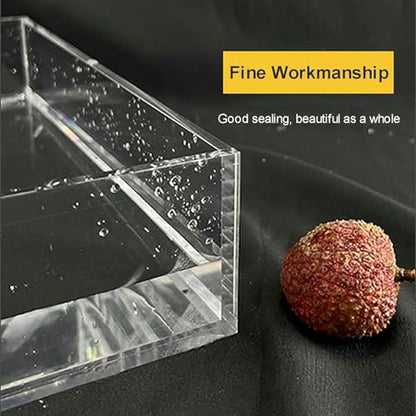 3mm Thick Clear Shallow Water Tank, Photography Storage Tray, Photo Posing Props, Acrylic Display Case Showcase, Cosmetic Advertising Shooting Props - size: 20x25x5cm