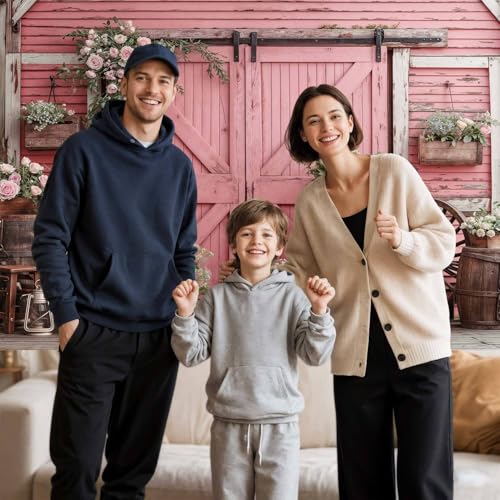 5x3ft Country Wedding Pink Photography Backdrop Rustic Wooden Barn Door Photography Backdrop Farmhouse Flower Western Girl Birthday Baby Shower Wedding Bridal Party Banner Photo Booth Props Background - color: Multi7, size: 5X3FT