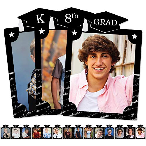 Big Dot of Happiness Graduation Cheers K-12 School Photo Display Frame - 8x10 inch Graduation Memory Wall, Professional Photo Holder Set, DIY Graduation Party Decorations, Picture Display Board - color: Graduation Cheers - Picturific Display