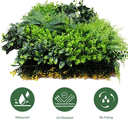 ANMINY Grass Wall Panels 40" x 40" Pack of 4 Artificial Grass Plant Greenery Wall Backdrop 44 Sqft Thickened High-Density Faux Boxwood Panels Privacy Fence Indoor Outdoor Party Wedding Garden Decor - size: 40 by 40 inches(Pack of 4)