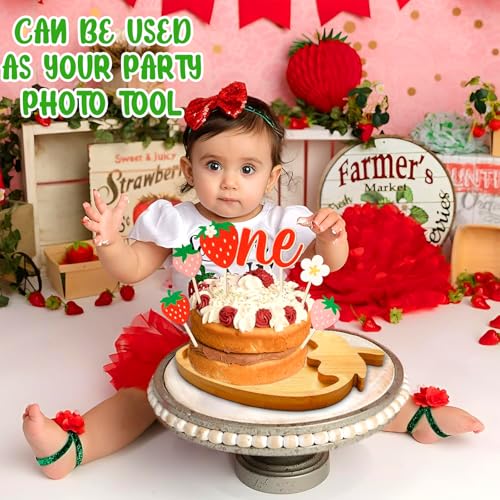 1pcs Wooden Strawberry Baby Shower Decorations Strawberry Charcuterie Boards for Table Berry Trays Food Serving Platters for Strawberry Party Supply Fillable Fruits Dish Plates for Berry 1st Birthday - color: Wooden Strawberry
