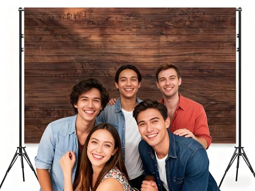 10x6.5 Ft Brown Wall Backdrop，Large Polyester Fabric Brown Wall Backdrop Photo Backdrops Background for Halloween Party Christmas Halloween Decoration Photo Booth Prop Banner - color: Rustic wood Backdrop, size: 10x6.5ft