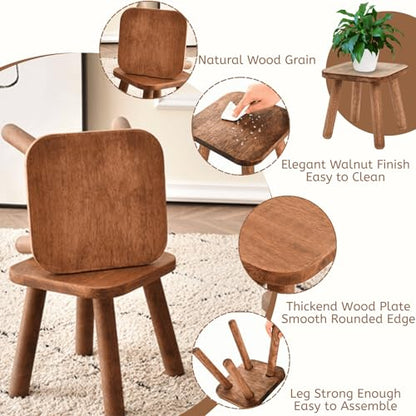 Youeon 9 Inch Small Wooden Step Stool, Non-Slip One Step Stool for Adults, Holds up to 300 Lbs, Portable & Sturdy, Footstool for Bedroom, Bathroom, Kitchen, Easy to Assemble - size: 9.3"l X 9.3"w X 9.3"h