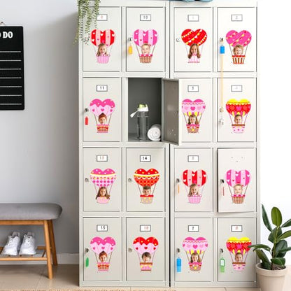 60pcs Valentine's Day Theme DIY Cutouts Hot Air Balloon Bulletin Board Decoration Set Heart Shape Balloon Paper Cut-Outs Decor for Valentines Classroom DIY Photo Craft Party School Wall Door Supplies - style: Valentine's Day Hot Air Balloon