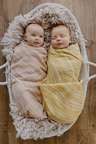 Mini Wander Swaddles for Newborns Muslin Swaddle Blankets - Breathable Soft Gender Neutral Receiving Blanket Baby Essentials | 47 x 47 Cotton - (Terrain (Citrus) - color: Terrain (Citrus)