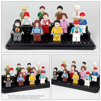 Acrylic Minifigure Display Case Stackable Action Figures Blocks Display Box, Clear Dustproof Display Case Box for Lego Lovers - color: Black, size: Medium 1 Pack