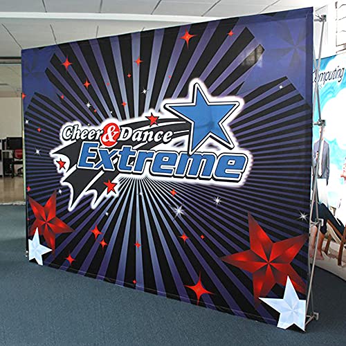 8'x10' Fabric Pop Up Display Stand with Carrying Bag for Trade Show Backdrop Booth Display Stand,Banner Pop Up Stand Exact size：118 ½"(W) x 89 ⅜" (H) x 11 ¼" (T)