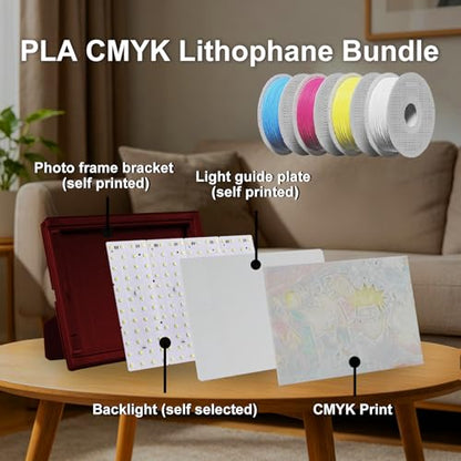 2PCS Lithophane LED Backlight Board Kit KC009 KC010 for Bambu Lab H2C/X1/P2S/A1 LED Light Board Backlights Makerworld Model Parts USB 3D Print Accessory Photo Model DIY Light Box - color: 2 PCS Lithophane LED