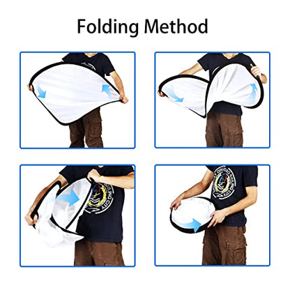Selens Portable 5-in-1 24 Inch (60cm) Handle Round Reflector Collapsible Multi Disc with Carrying Case for Photography Photo Studio Lighting & Outdoor Lighting, Photography Multi-Disc Photo Reflector - size: 24 Inch