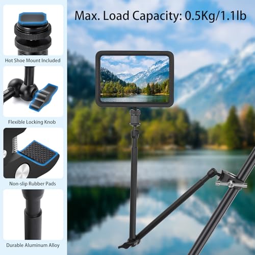 UTEBIT 22 Inch Magic Arm Camera Mount with Super Clamp 1/4" & 3/8" Screw Hole for Desk Rig Flashlight Monitor - size: 22inch