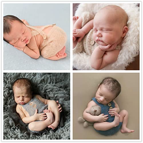 Zeroest Baby Photography Props Boy Girl Photo Shoot Outfits Newborn Crochet Infant Knitted Clothes Mohair Outfit - color: Light Blue
