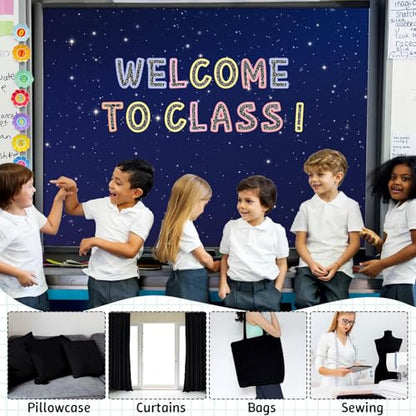 120x47 in Bulletin Board Fabric Background Back to School Classroom Decoration Large Polyester Photography Backdrop for Class Home Office Wall Decor Pillows Curtains Crafts Starry - style: Blue Night Sky