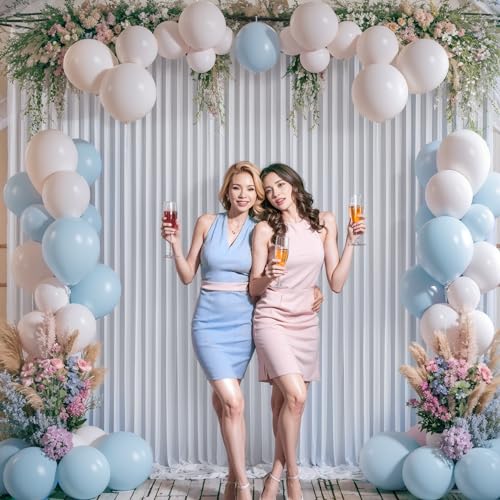 10ft x 7ft Silver Grey Backdrop Curtain for Parties Wedding Wrinkle Free Backdrop Drapes Panels for Baby Shower Birthday Photo Photography Polyester Fabric Background Decoration - color: Silver Grey, size: 10FTx7FT (W5'xH7', 2 Panels)