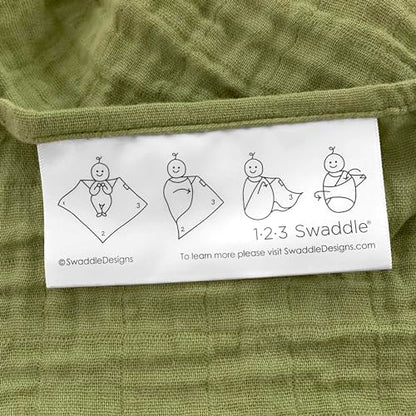 SwaddleDesigns Cotton Muslin Swaddle Blankets for Baby Boy & Baby Girl, Set of 4, Neutral Receiving Blankets for Newborn, Baby Registry & Gift, 46x46 inches, Apricity - color: Apricity