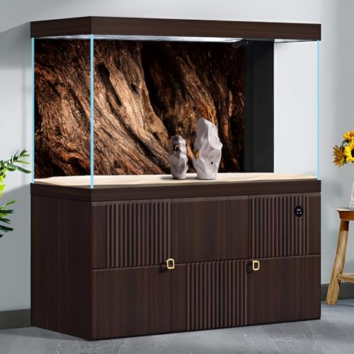 Tree Trunk Texture Aquarium Background Wood Tree Bark Reptile Tank Background Aged Rough Natural Wooden Bark Habitat Terrarium Background Wooden Textured Aquarium Fish Tank Background Decor 60x24in - size: 60(W)x24(H)inches/ 150(W)*60cm(H)