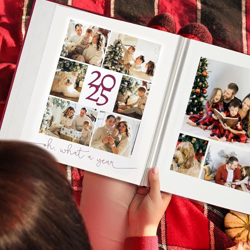 Vienrose Large Photo Album Self Adhesive for 4x6 8x10 Pictures Linen Scrapbook Album DIY 60 Blank Pages with A Metallic Pen Grey - color: Grey, size: 11"x10.6" 60Pages