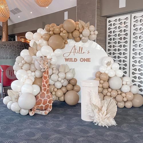 White Double Stuffed Balloons Different Size 115Pcs 5/10/12/18" White Balloon Arch Garland kit for Birthday Baby Shower Bridal Shower Gender Reveal Wedding Theme Party - color: Pure White