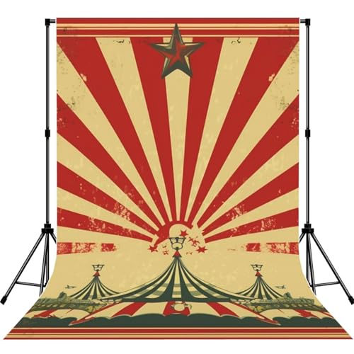 Vintage Circus Background Backdrop Background for Photography 5x7ft Photobooth Professional Photo Backdrop Curtains Video Photography Studio Photo Backgrounds Banner Booth Background Screen Parties - color: Vintage Circus Background